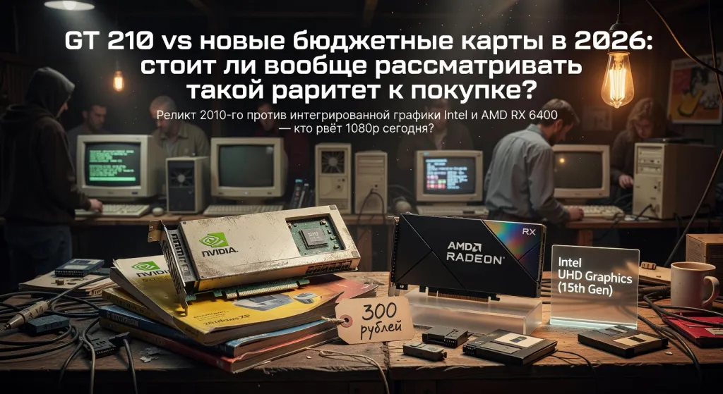 GT 210 vs новые бюджетные карты в 2026: стоит ли вообще рассматривать такой раритет к покупке