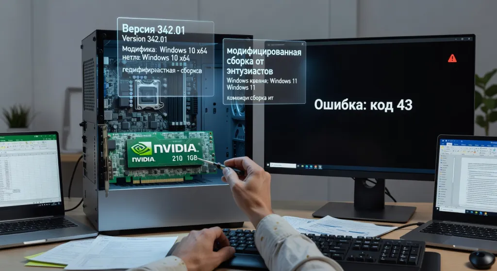Драйверы NVIDIA GT 210 для Windows 10 и 11: где скачать рабочие версии и решить проблему совместимости