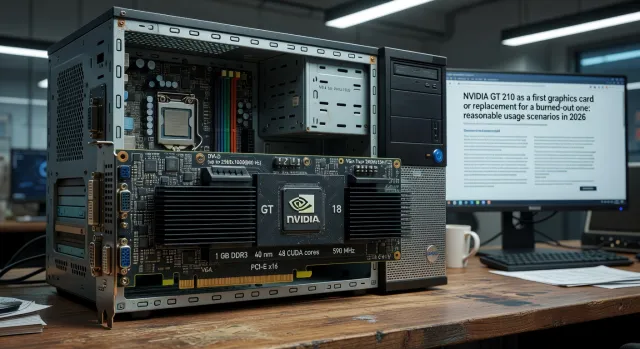 NVIDIA GT 210 как первая видеокарта или замена сгоревшей: разумные сценарии использования в 2026
