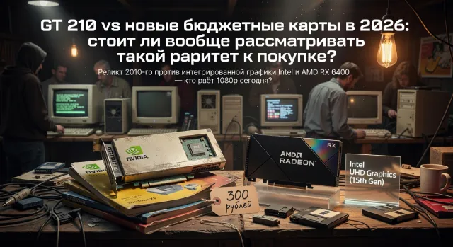 GT 210 vs новые бюджетные карты в 2026: стоит ли вообще рассматривать такой раритет к покупке