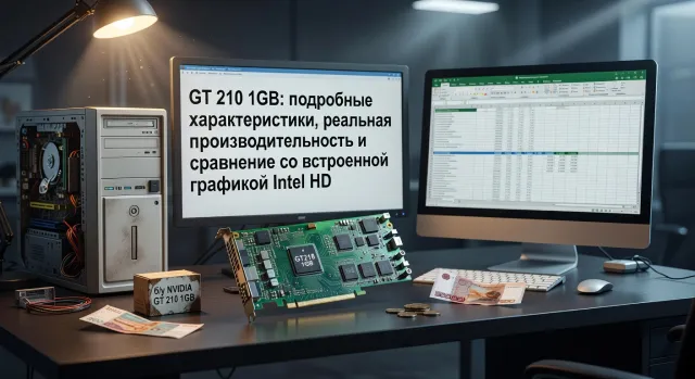 GT 210 1GB: подробные характеристики, реальная производительность и сравнение со встроенной графикой Intel HD