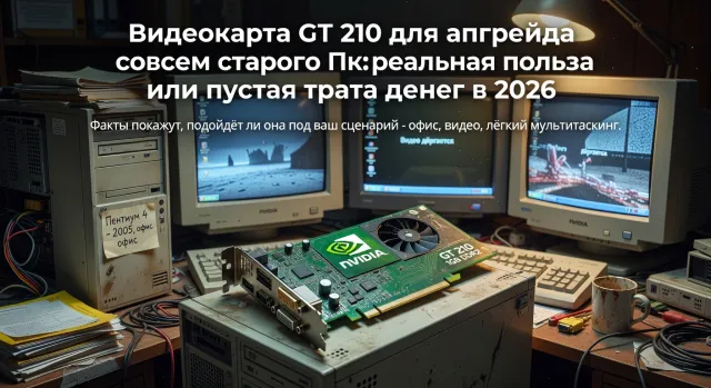Видеокарта GT 210 для апгрейда совсем старого ПК: реальная польза или пустая трата денег в 2026